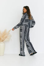 Abstract Stripe Co-Ord Shirt