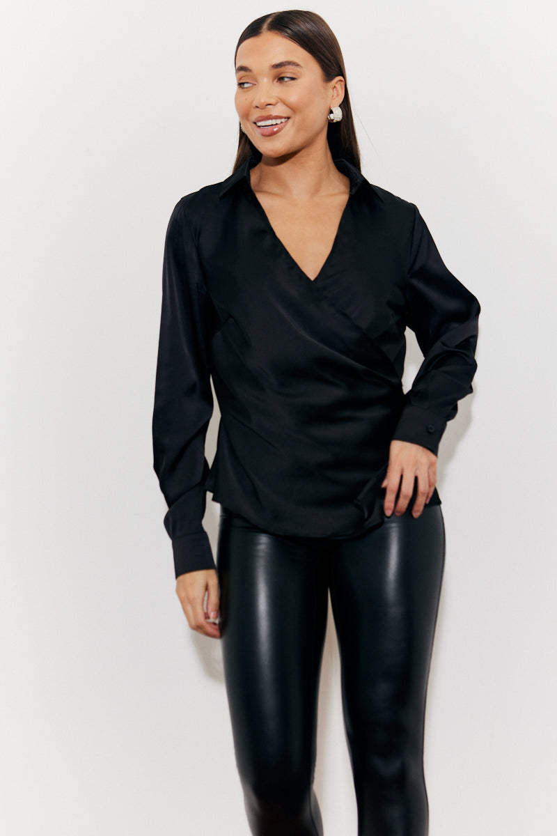 Asymmetric Button Detail Shirt