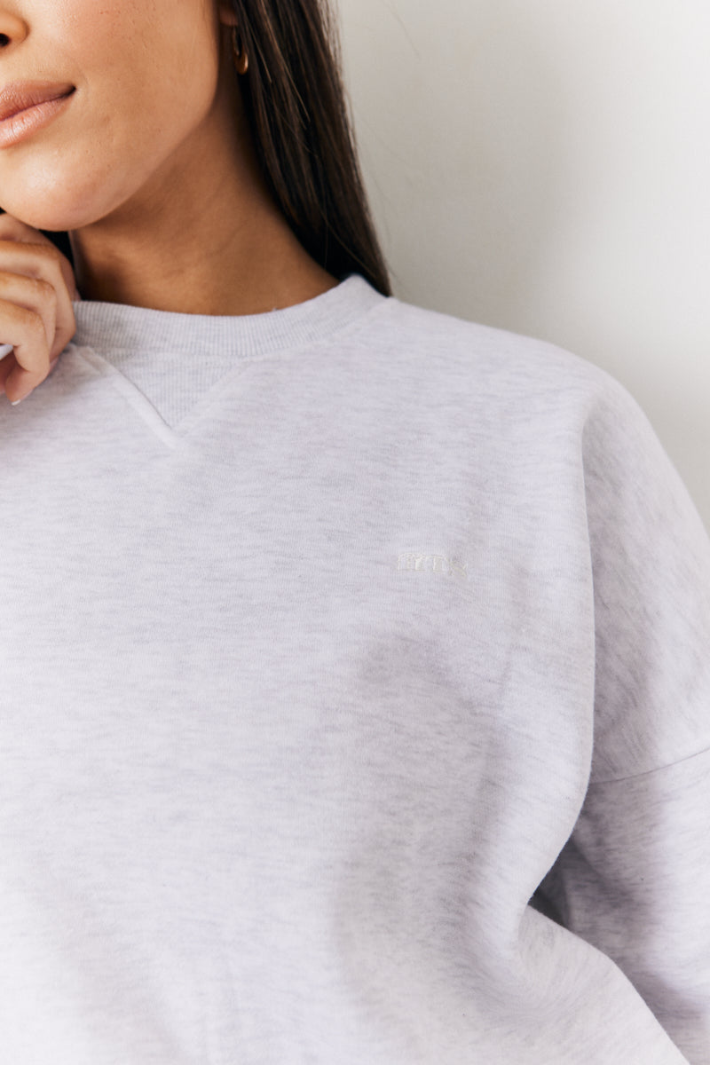 Crew Neck Fleeceback Sweater