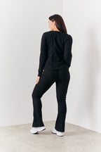 Brushed Rib Asymmetric Co-Ord Top