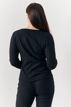 Brushed Rib Asymmetric Co-Ord Top