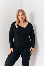 Brushed Rib Asymmetric Co-Ord Top