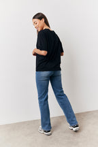 Black and White 2 Pack Slouchy V-Neck T-Shirt