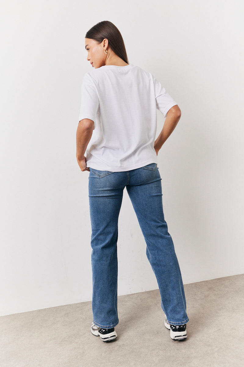 Black and White 2 Pack Slouchy V-Neck T-Shirt