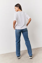 Black and White 2 Pack Slouchy V-Neck T-Shirt