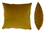 Opulence Saffron Yellow Velvet Cushion (50cm x 50cm)