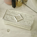 Personalised Box Antique Silver Plated Jewellery Box