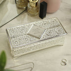 Personalised Box Antique Silver Plated Jewellery Box