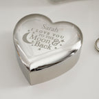 Personalised "Love You to the Moon & Back" Heart Trinket Box