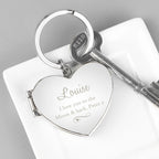 Personalised Heart Shaped Photo Frame Keyring
