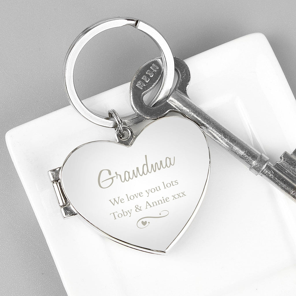 Personalised Heart Shaped Photo Frame Keyring