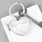 Personalised Heart Shaped Photo Frame Keyring