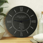 Personalised Rustic Slate Wall Clock