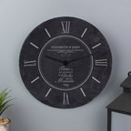 Personalised Rustic Slate Wall Clock