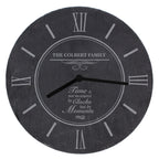 Personalised Rustic Slate Wall Clock