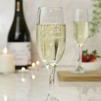 Personalised Mother of the Groom Glass Flute