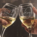 Personalised Heart Wine Glasses