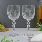 Personalised Crystal Wine Glasses
