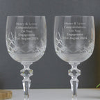 Personalised Crystal Wine Glasses