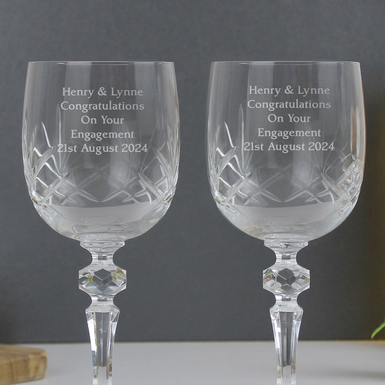 Personalised Crystal Wine Glasses