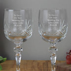 Personalised Crystal Wine Glasses