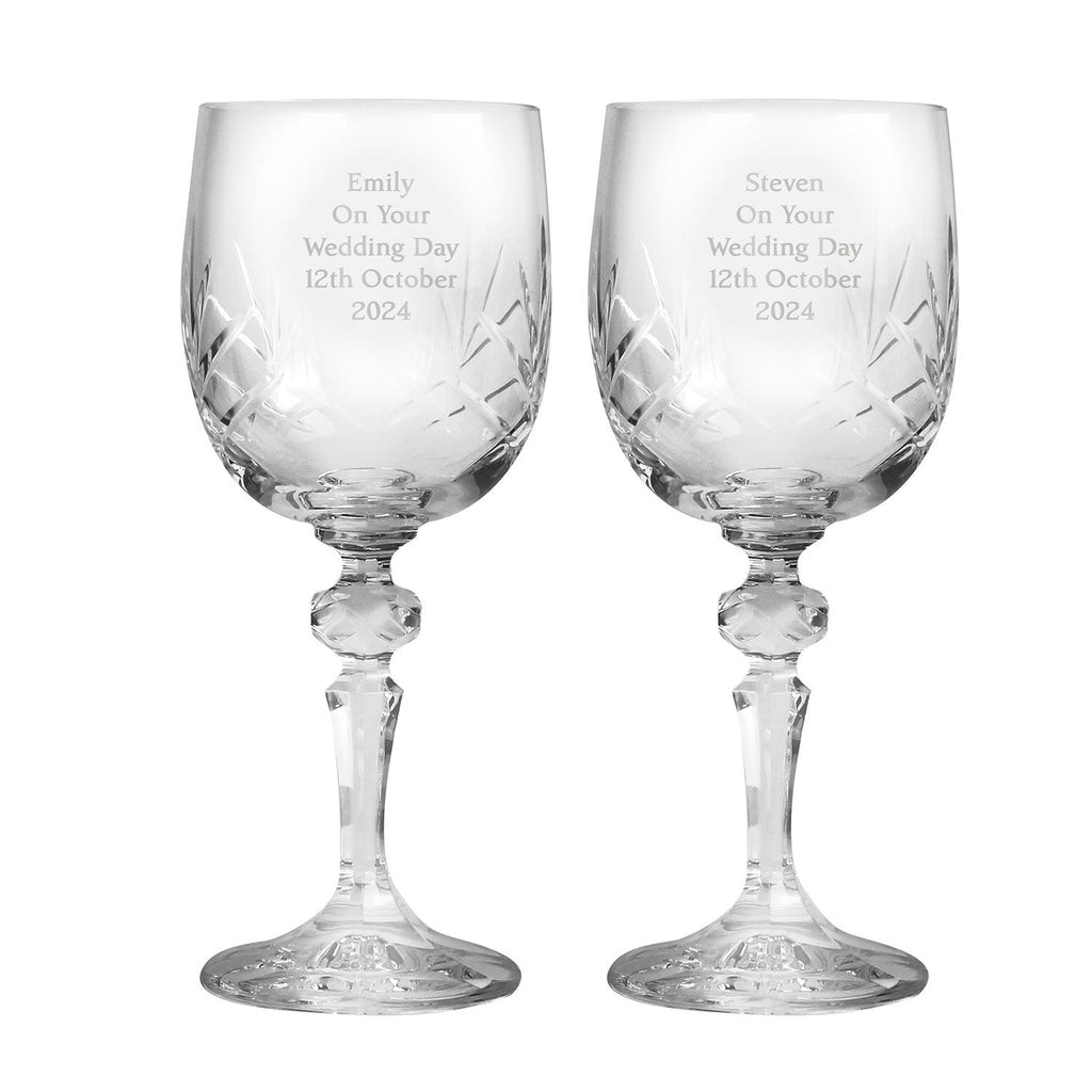 Personalised Crystal Wine Glasses