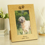 Personalised Pet Memorial Paw Prints 6x4 Photo Frame