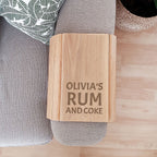 Personalised Wooden Drinks Sofa Tray