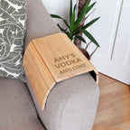 Personalised Wooden Drinks Sofa Tray