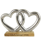 Personalised Double Heart Ornament