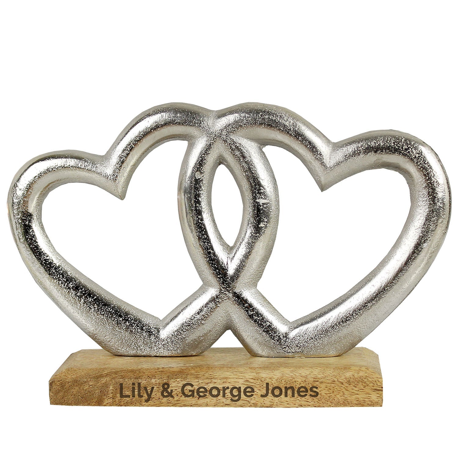 Personalised Double Heart Ornament