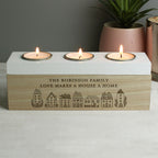 Personalised House Tea Light Holder
