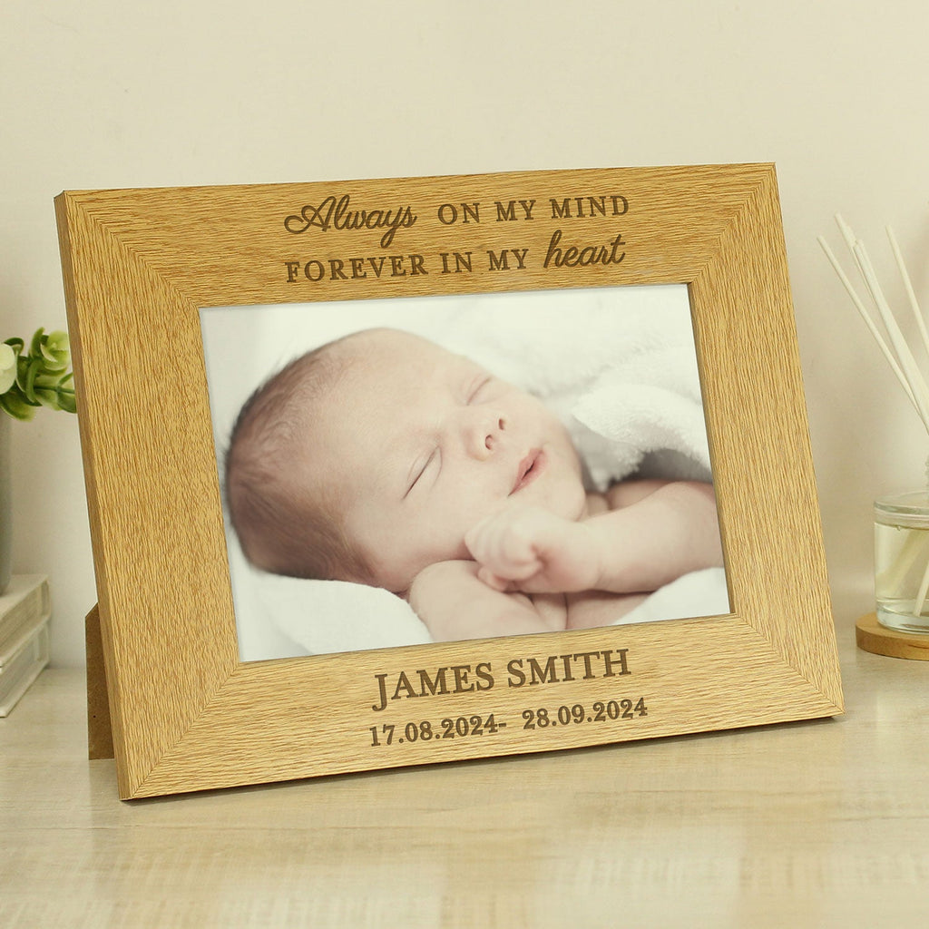 Personalised Memorial Wooden Photo Frame