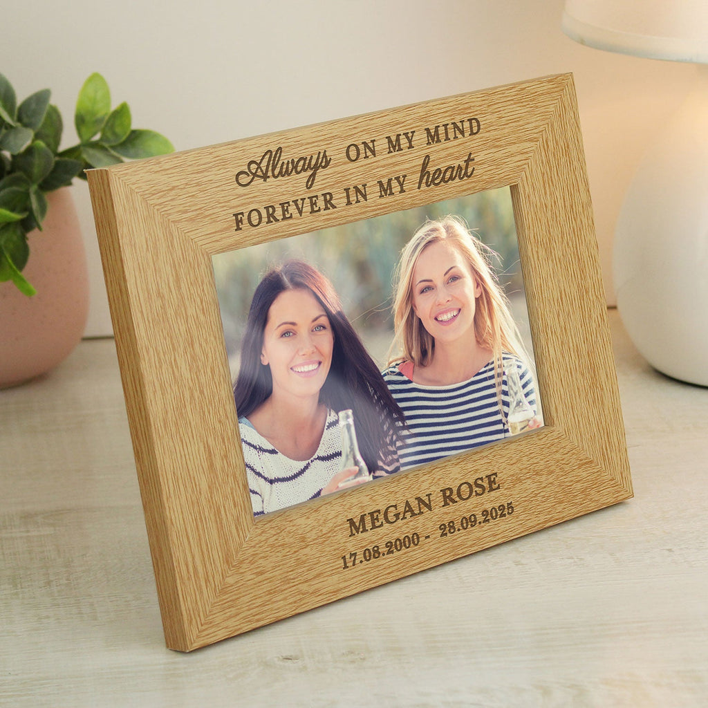 Personalised Memorial Wooden Photo Frame
