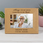 Personalised Memorial Wooden Photo Frame