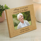 Personalised Memorial Wooden Photo Frame