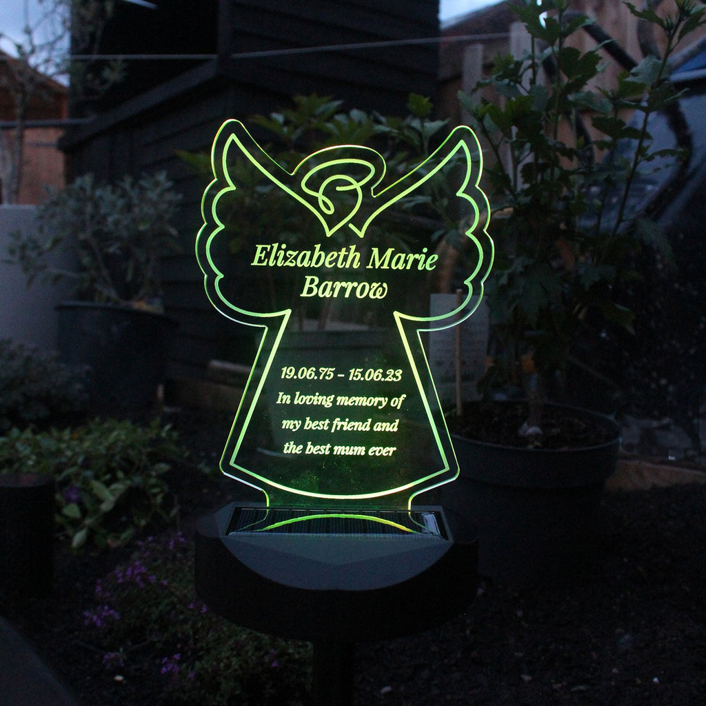 Personalised Angel LED Solar Light