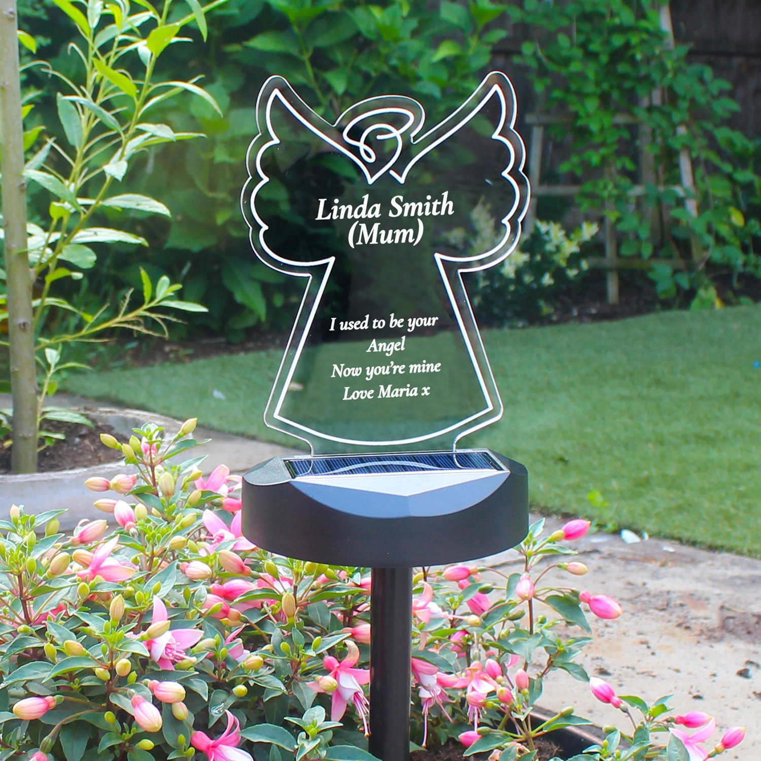 Personalised Angel LED Solar Light