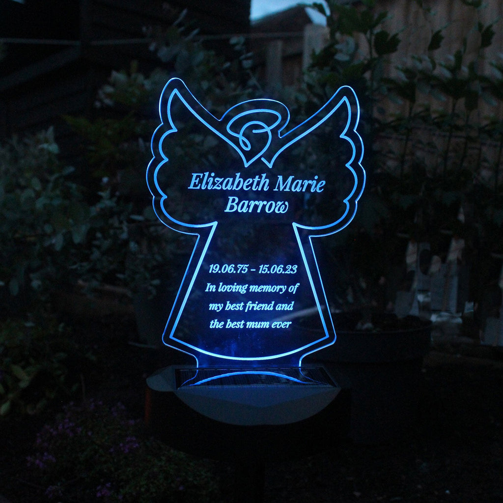 Personalised Angel LED Solar Light