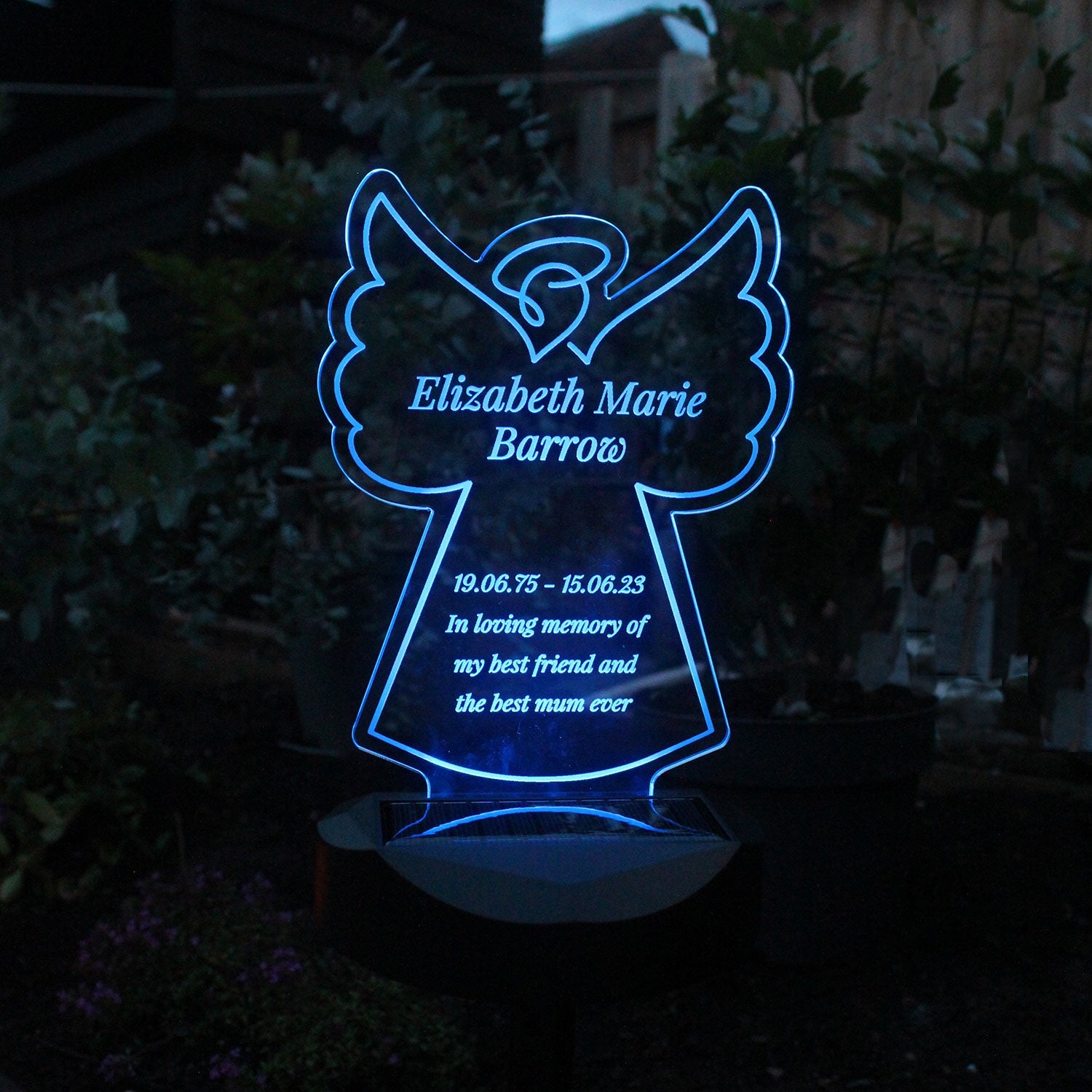 Personalised Angel LED Solar Light