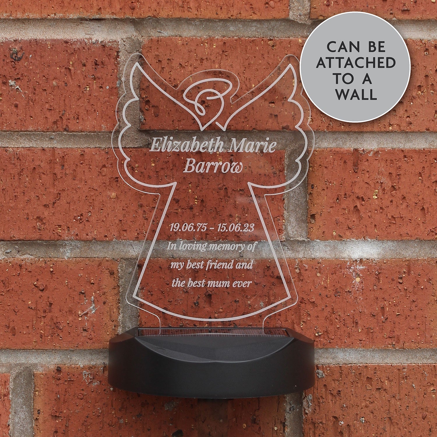 Personalised Angel LED Solar Light