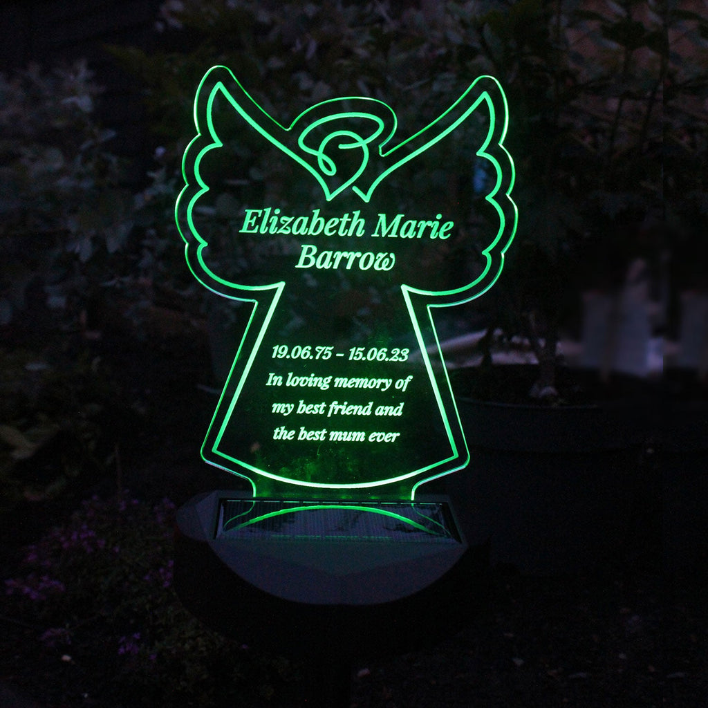 Personalised Angel LED Solar Light