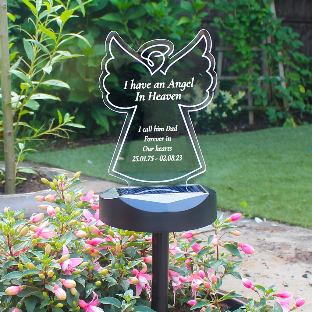 Personalised Angel LED Solar Light