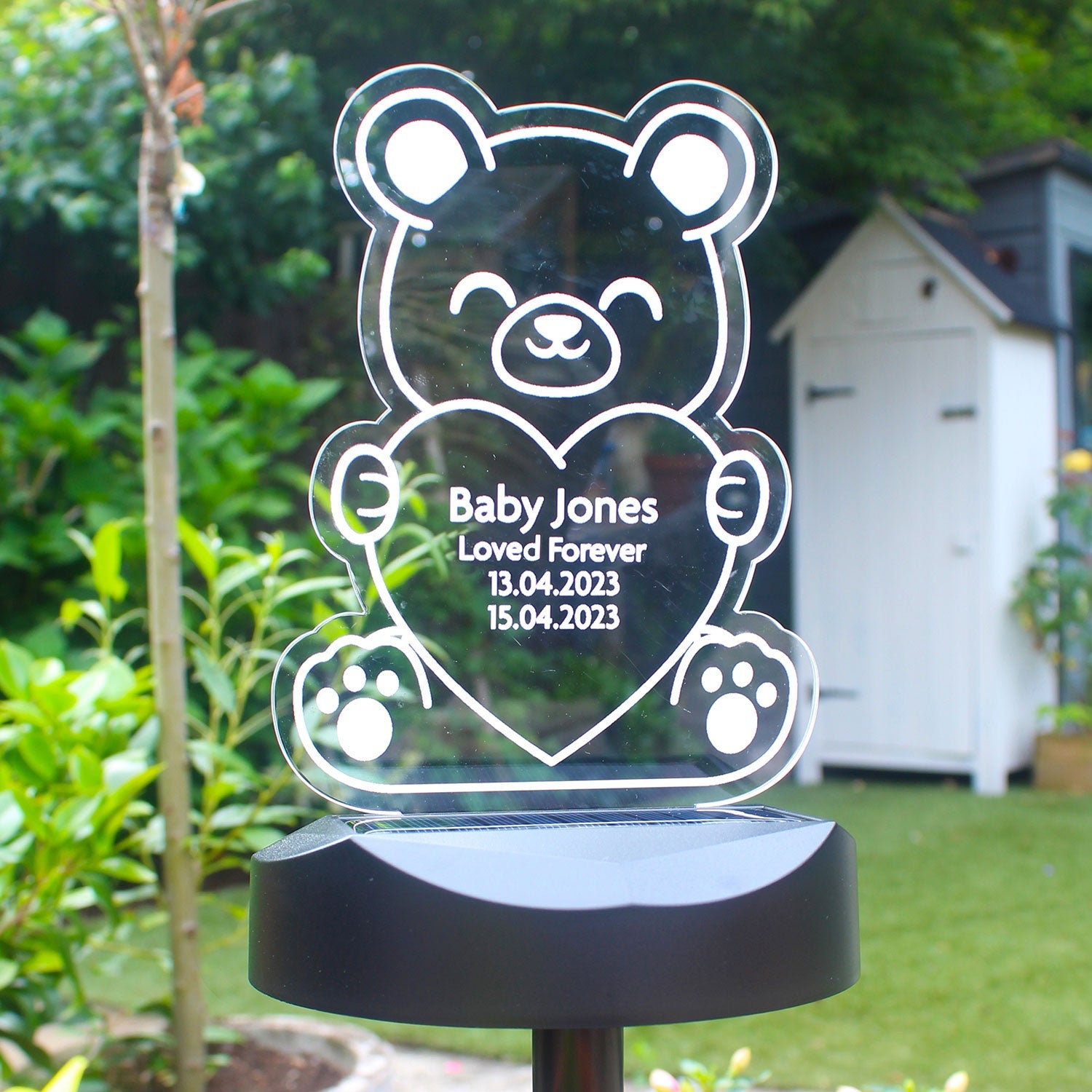 Personalised Bear Solar Light