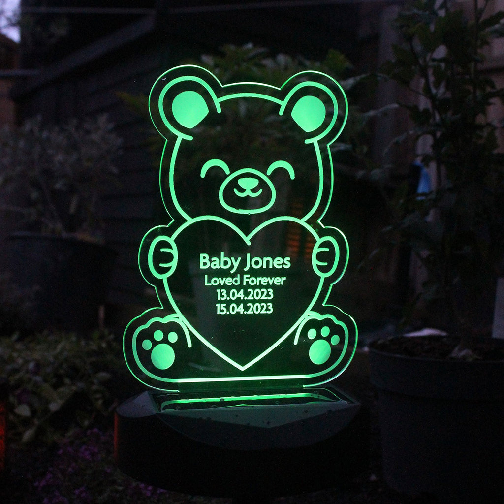 Personalised Bear Solar Light