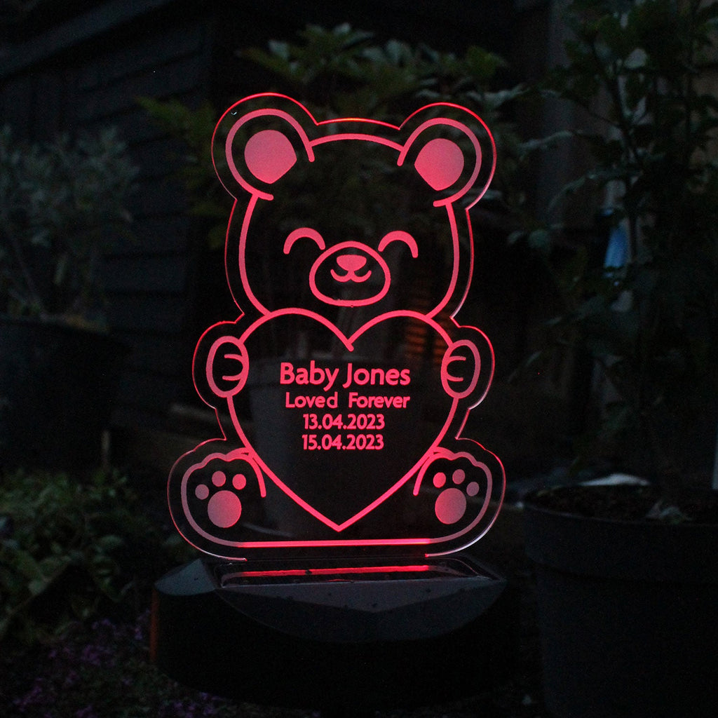 Personalised Bear Solar Light