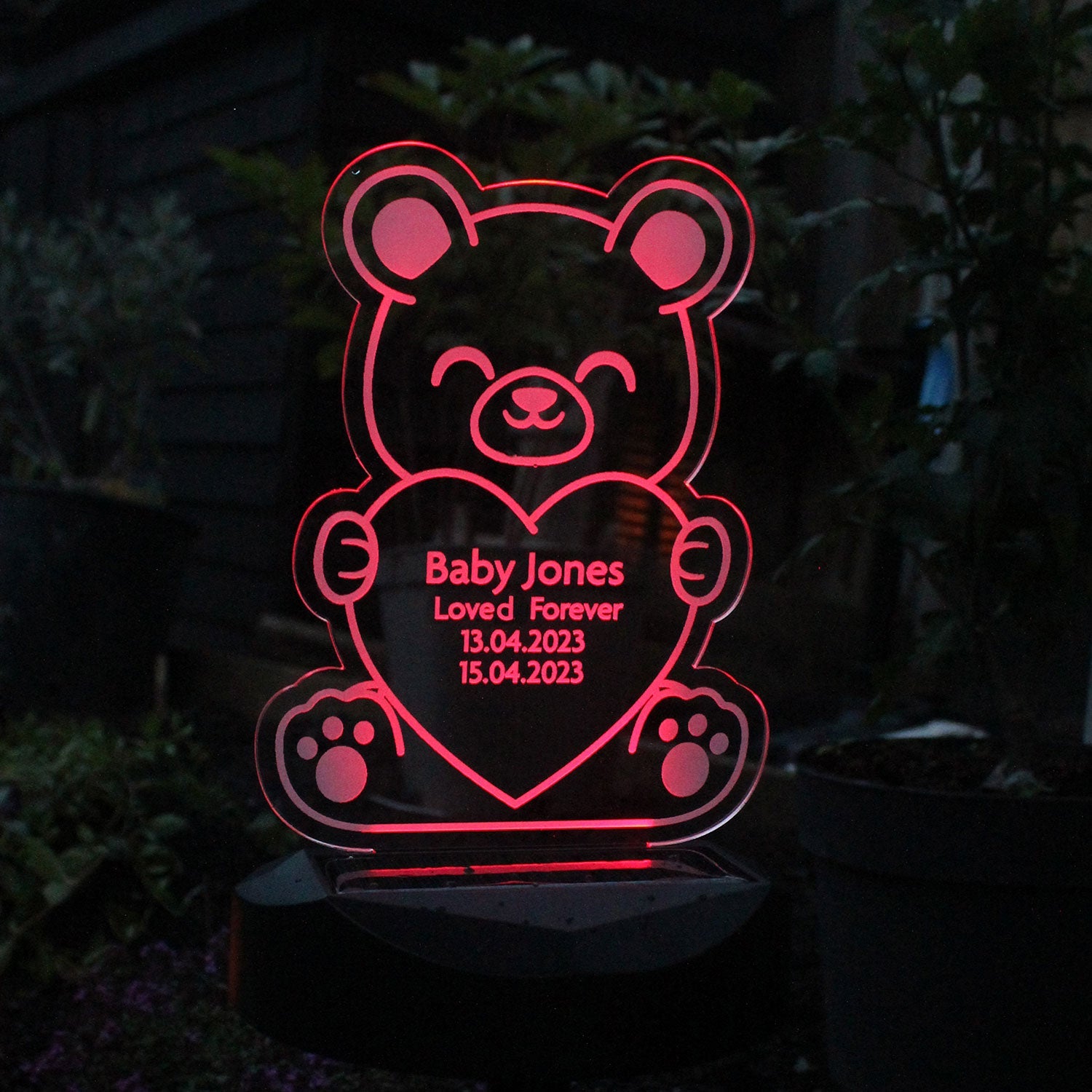 Personalised Bear Solar Light