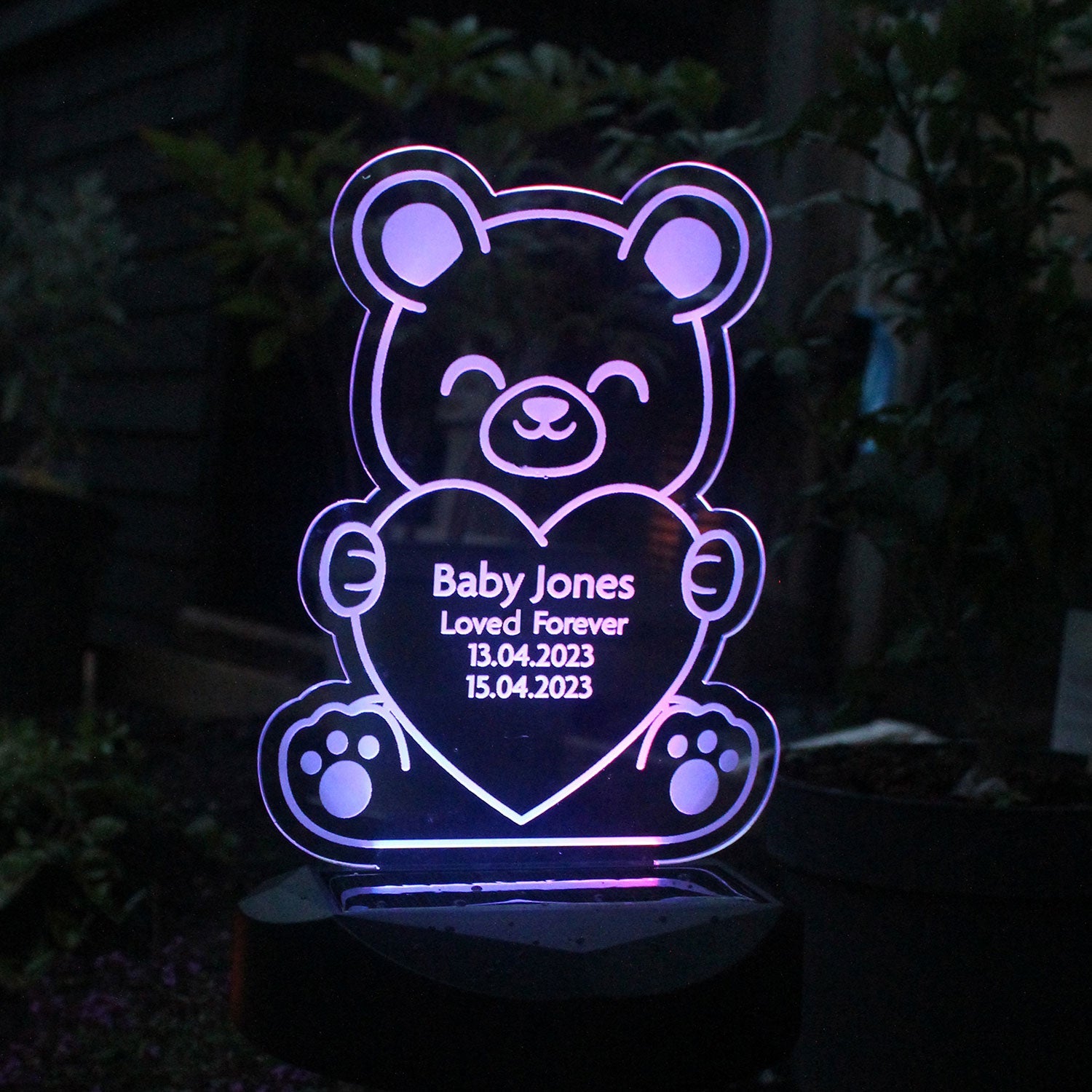 Personalised Bear Solar Light