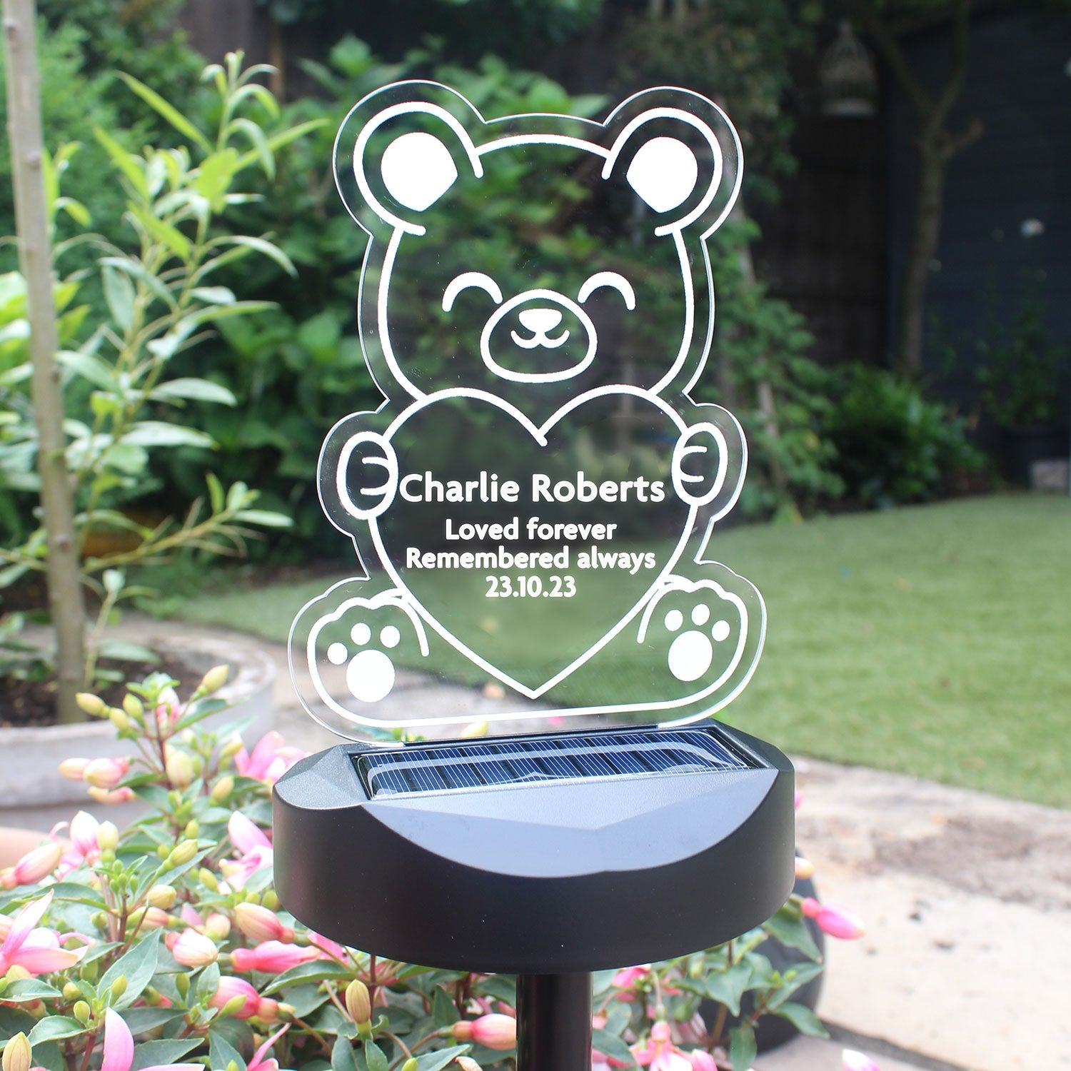 Personalised Bear Solar Light