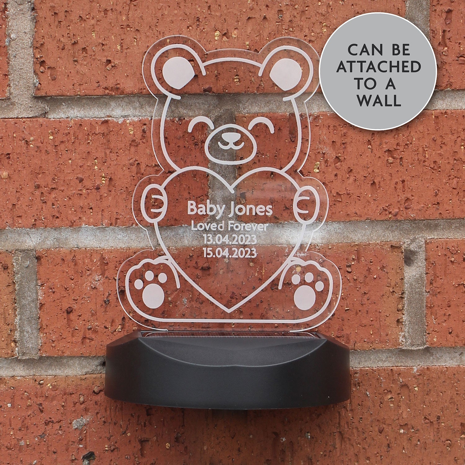 Personalised Bear Solar Light
